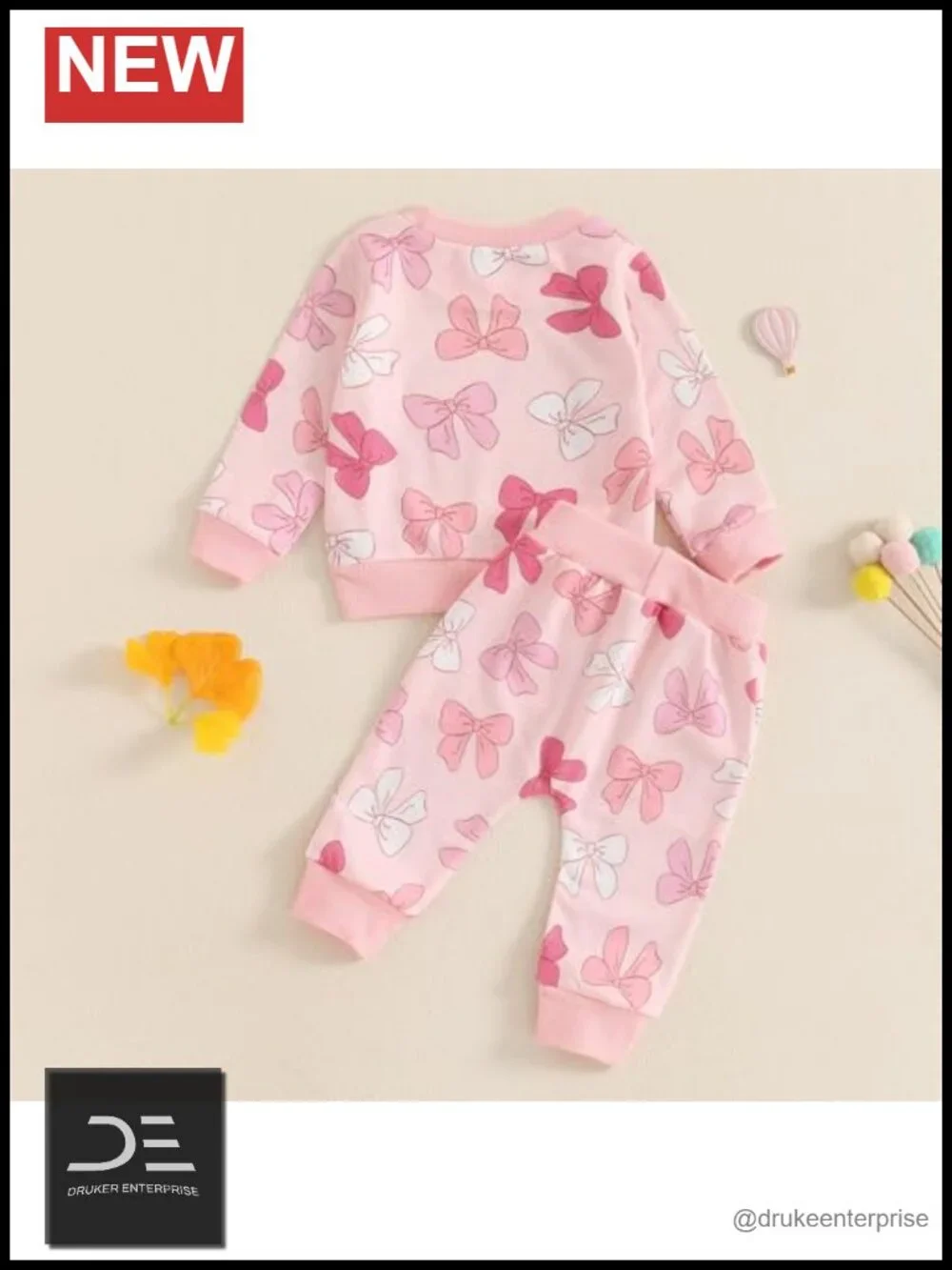 Toddler Girl 2 Piece Sweatshirt and Pants Set Long Sleeve Cotton Blend Fall